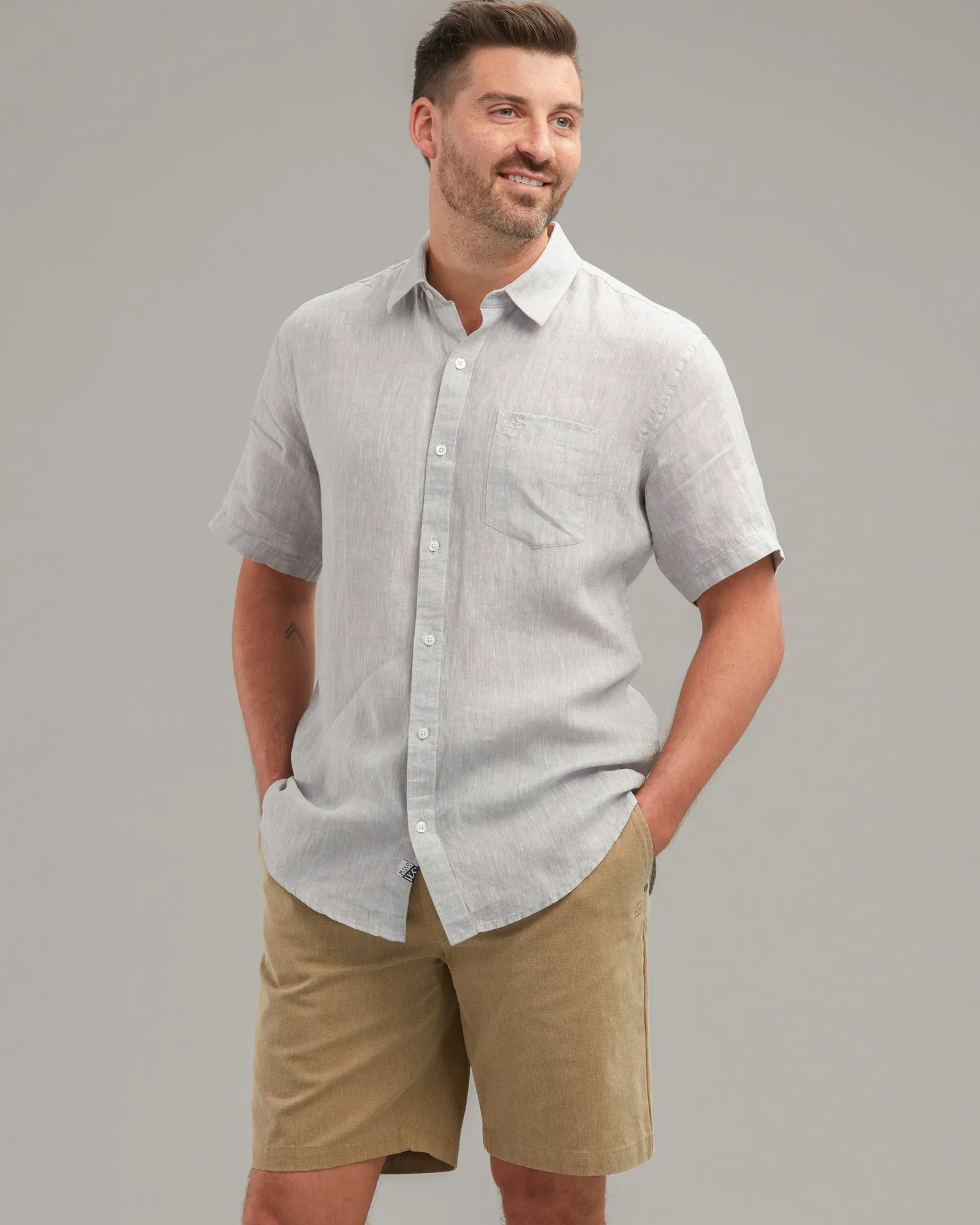 100% LINEN CLASSIC2 SS SHIRT