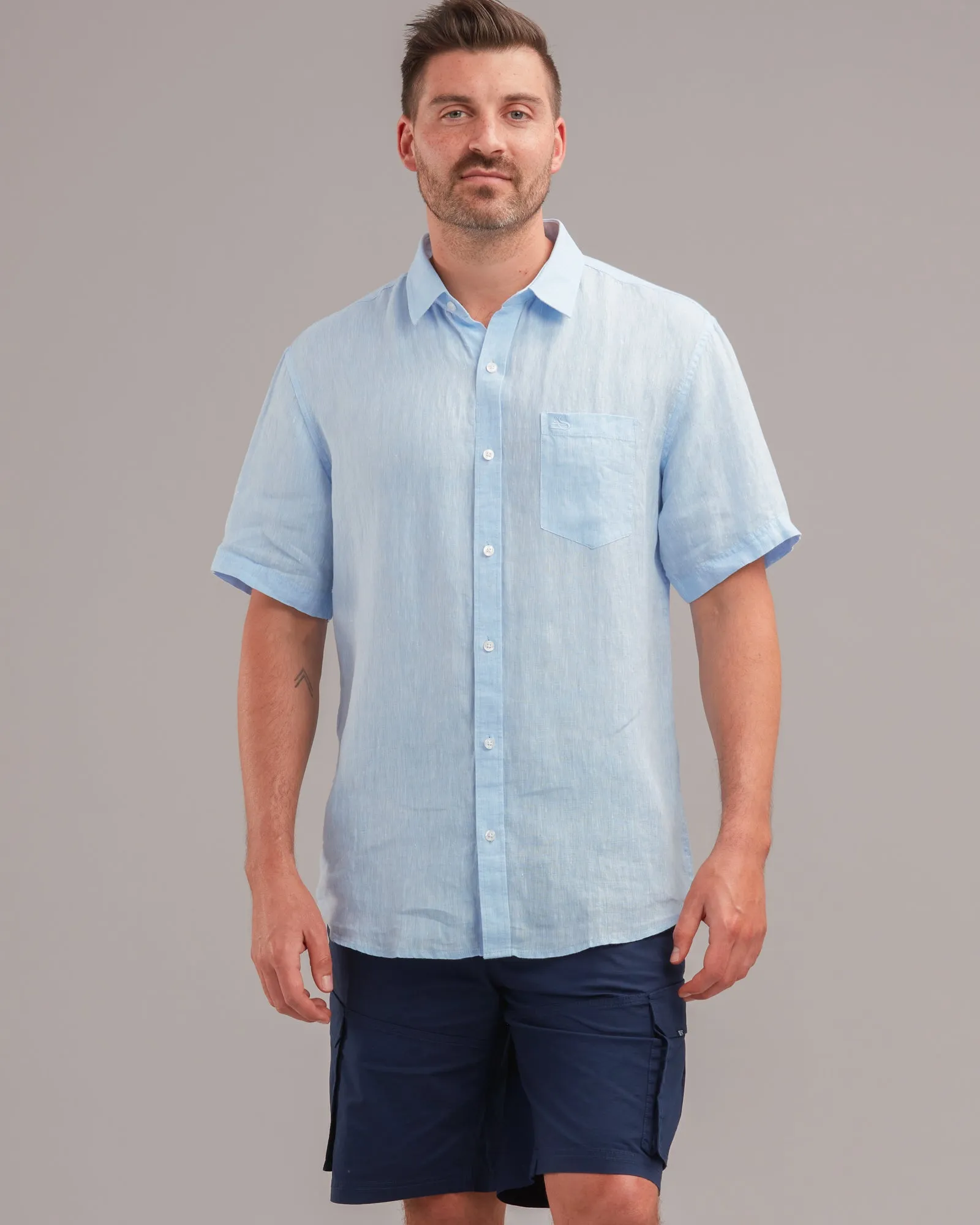 100% LINEN CLASSIC2 SS SHIRT