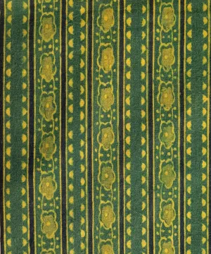 2.5 m Yellow green handspun handwoven cotton ajrakh print kurta material