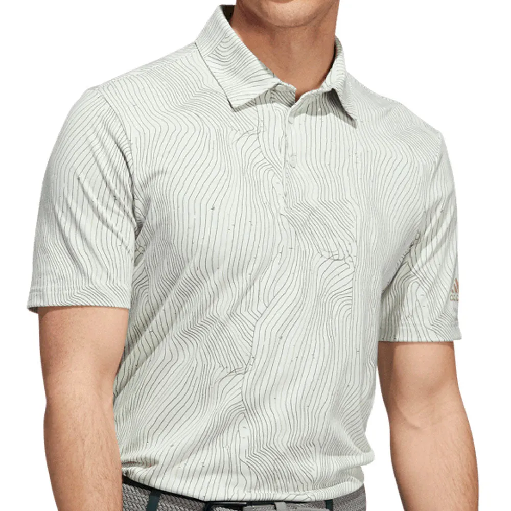 adidas Course Map Polo Shirt - Linen Green Mel/Shadow Green/Hemp