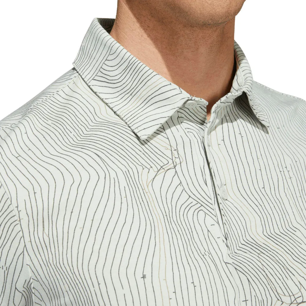 adidas Course Map Polo Shirt - Linen Green Mel/Shadow Green/Hemp