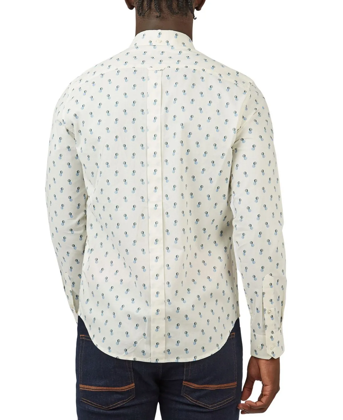 Ben Sherman Men's Classic Fit Dot Print Shirt, Multi