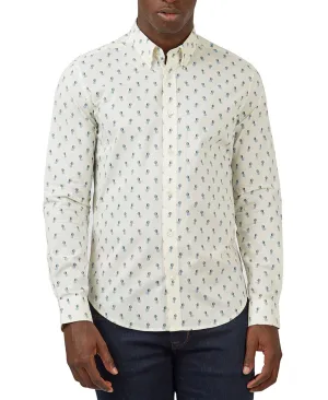 Ben Sherman Men's Classic Fit Dot Print Shirt, Multi