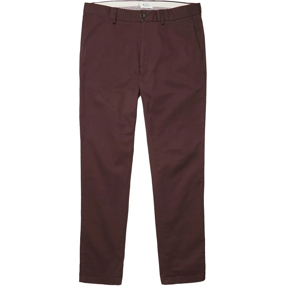 Ben Sherman Slim Stretch Chino - Bordeaux