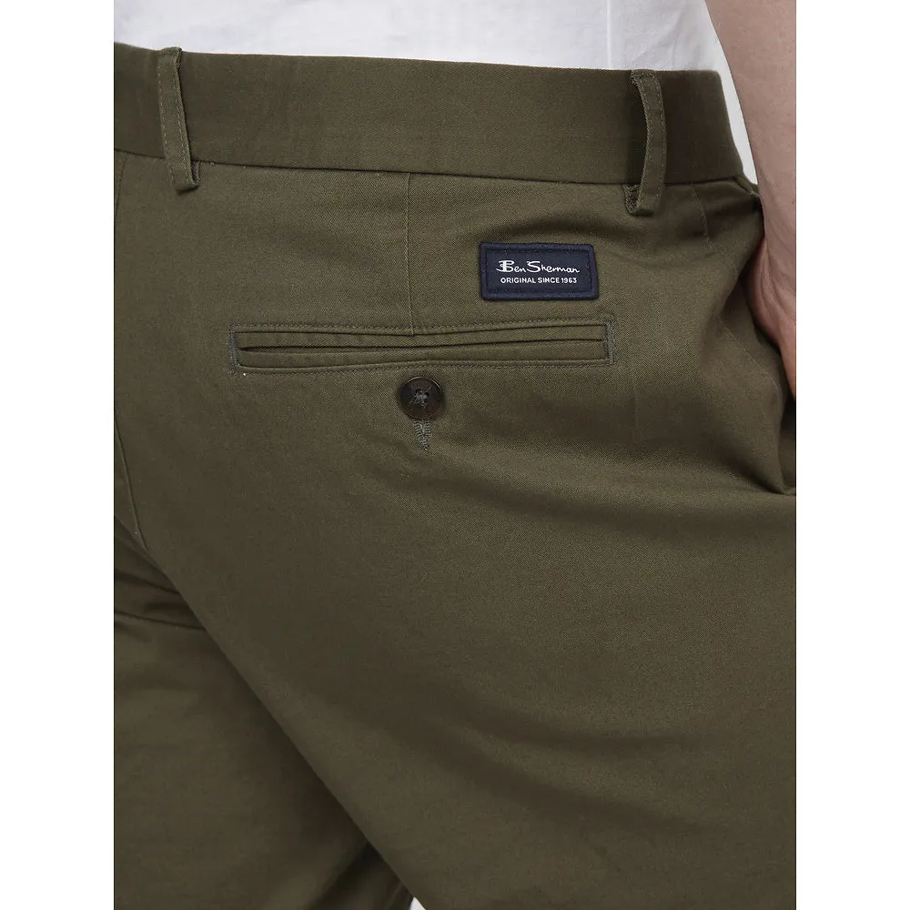 Ben Sherman Slim Stretch Chino - Dark Green