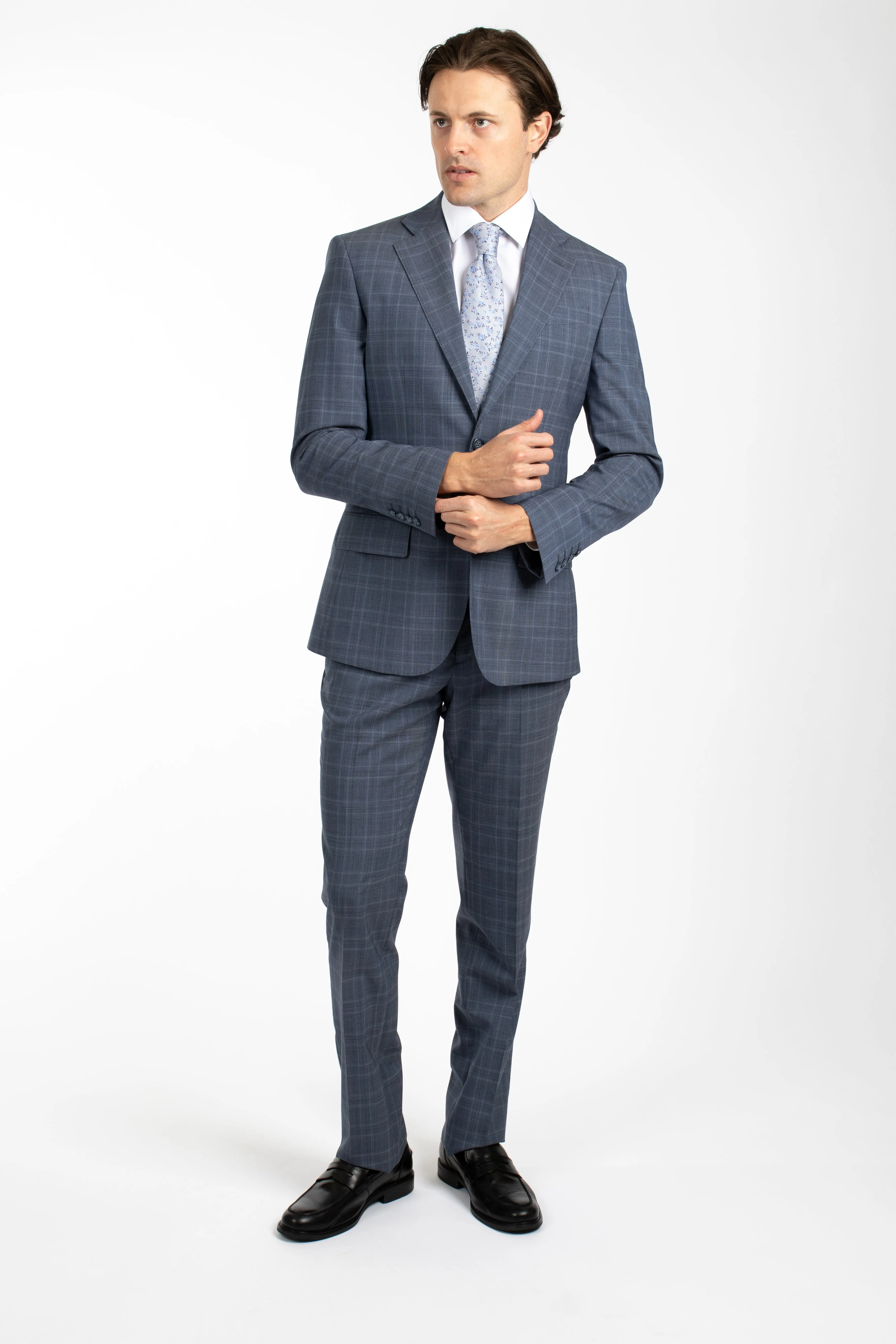 Blue Mist Pow Check Trouser