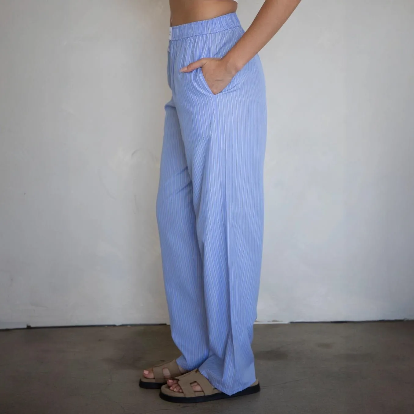 Blue Pinstripe Pants