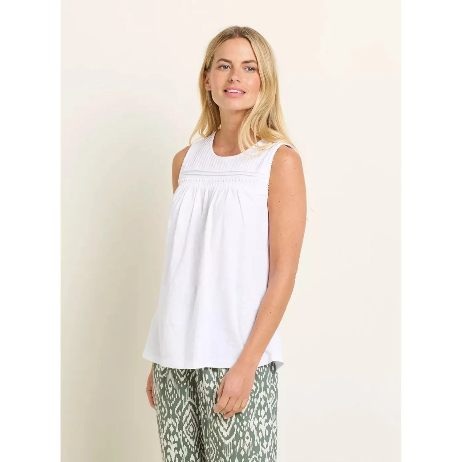 Brakeburn 18 White Hazel Vest Top