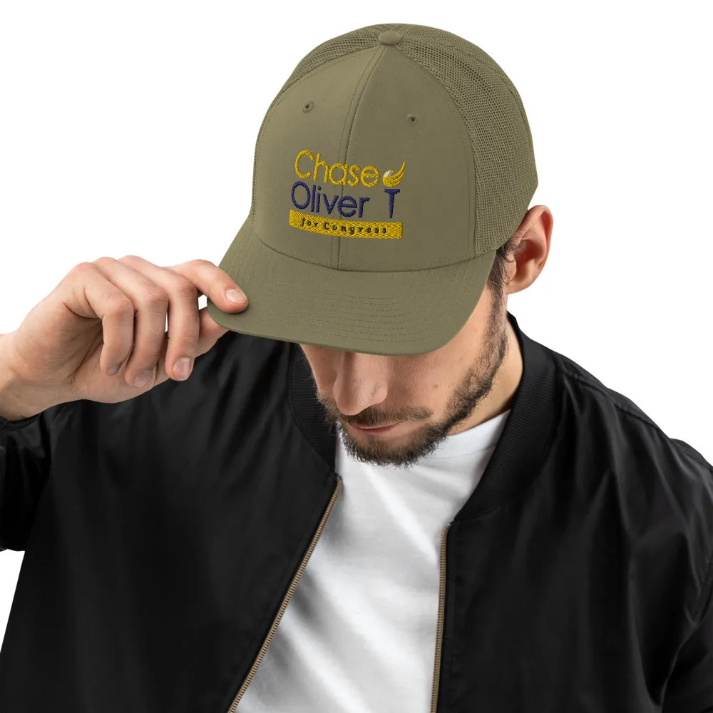 Chase Oliver For Congress Trucker Cap