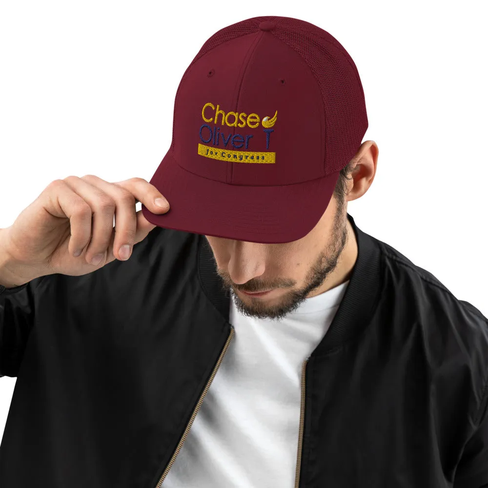 Chase Oliver For Congress Trucker Cap