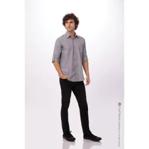 Chef Works SLMCH005GRY5XL Cook's Shirt