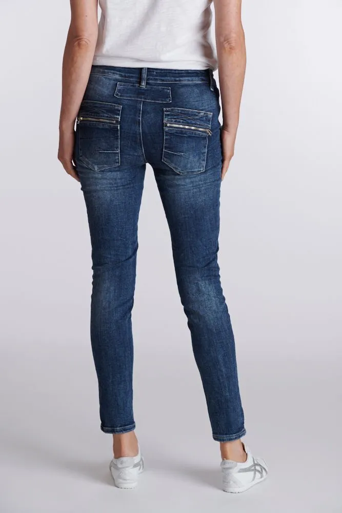 Classic Button Jean - Dark Denim