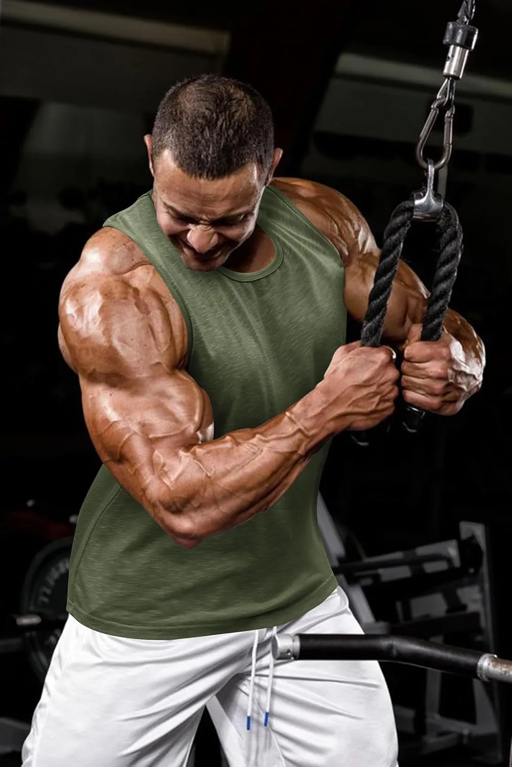 COOFANDY Men's Workout Tank Top 2 Pack Casual Soft Sleeveless Gym Muscle Shirts Bodybuilding Tee