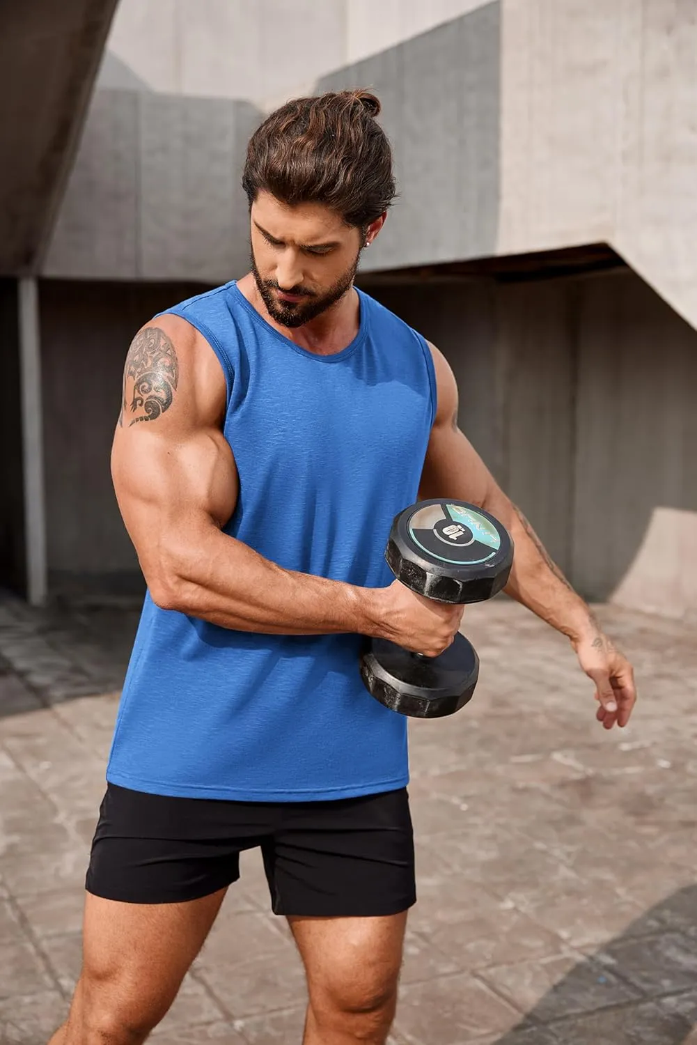 COOFANDY Men's Workout Tank Top 2 Pack Casual Soft Sleeveless Gym Muscle Shirts Bodybuilding Tee