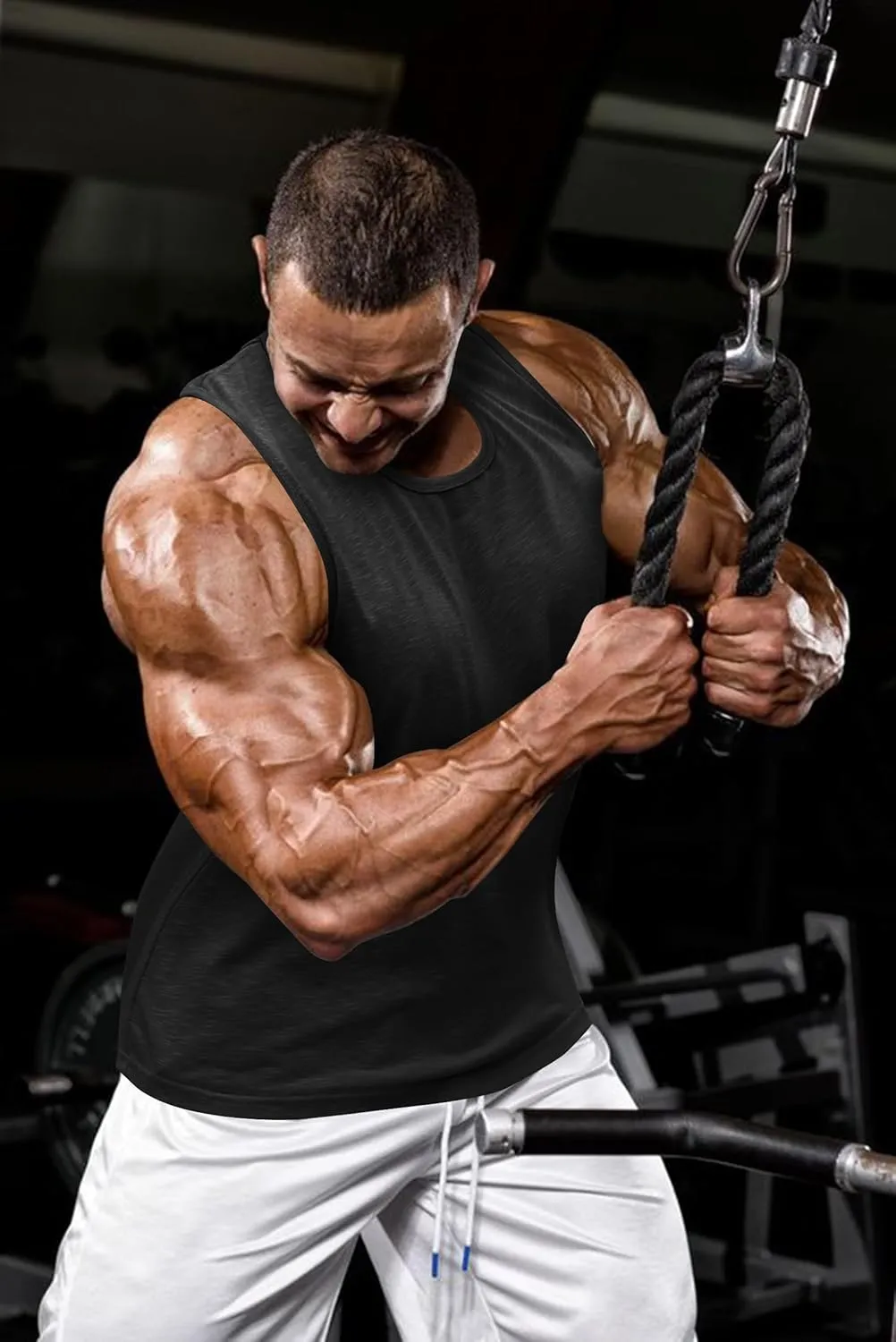 COOFANDY Men's Workout Tank Top 2 Pack Casual Soft Sleeveless Gym Muscle Shirts Bodybuilding Tee