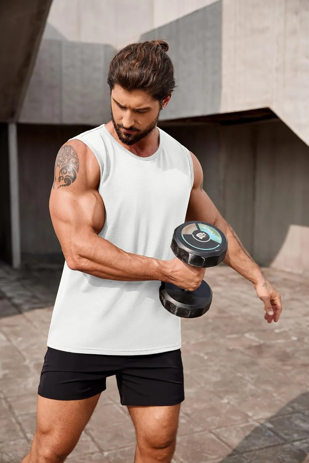 COOFANDY Men's Workout Tank Top 2 Pack Casual Soft Sleeveless Gym Muscle Shirts Bodybuilding Tee