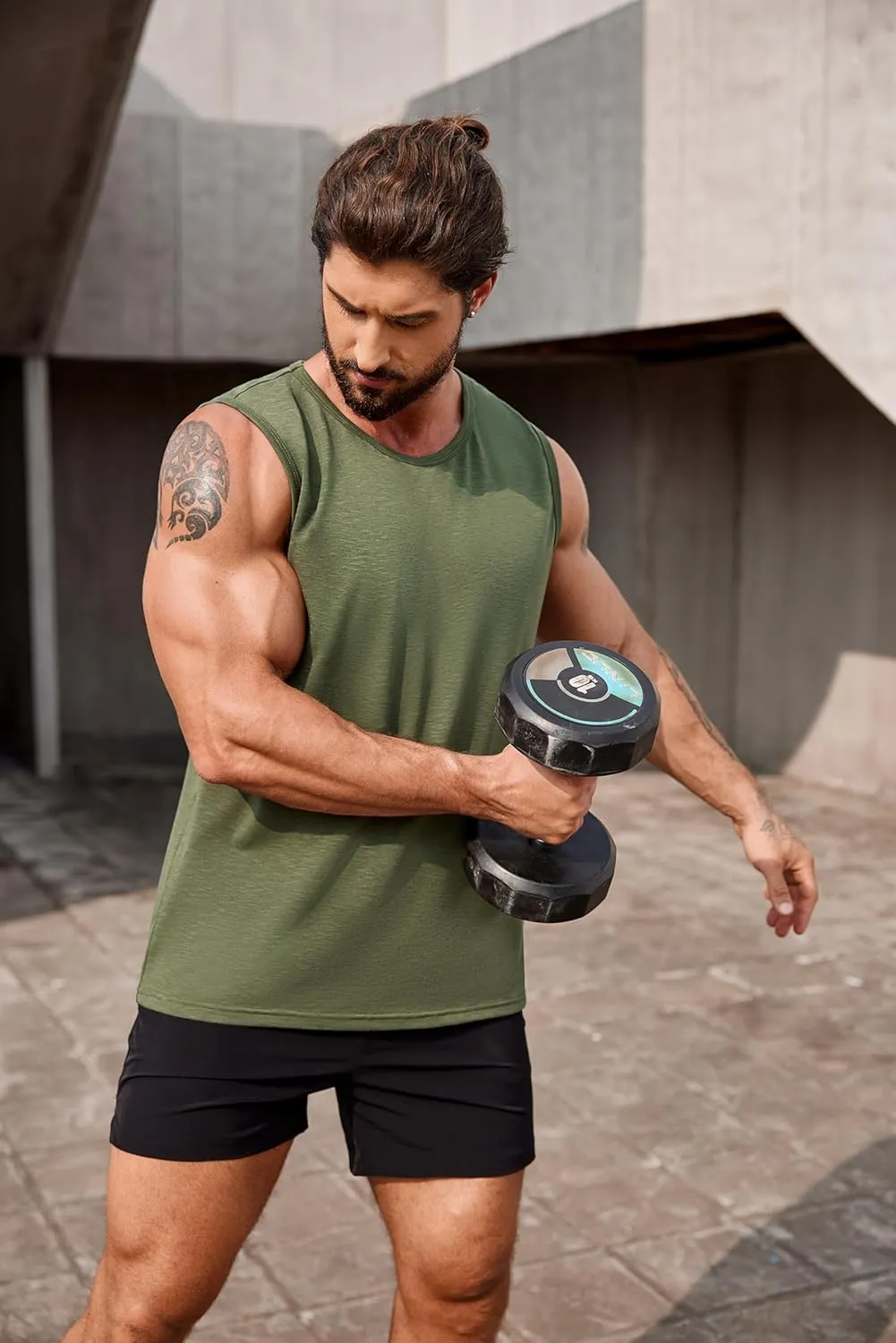 COOFANDY Men's Workout Tank Top 2 Pack Casual Soft Sleeveless Gym Muscle Shirts Bodybuilding Tee