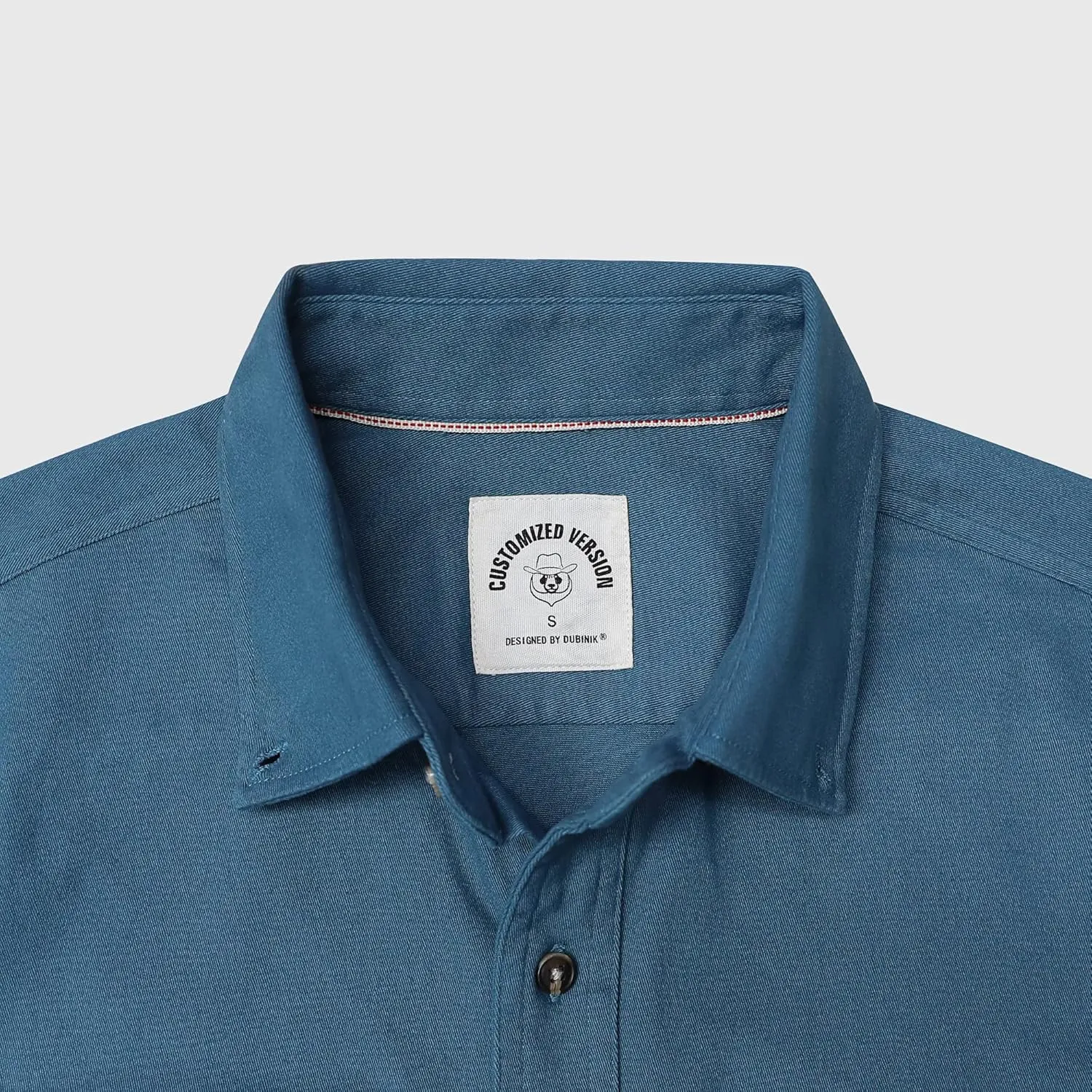 DubinikMens Short Sleeve Button Down Shirts Denim Short Sleeve Shirt Men Two Pocket Western Soft Work Casual Denim Shirt
