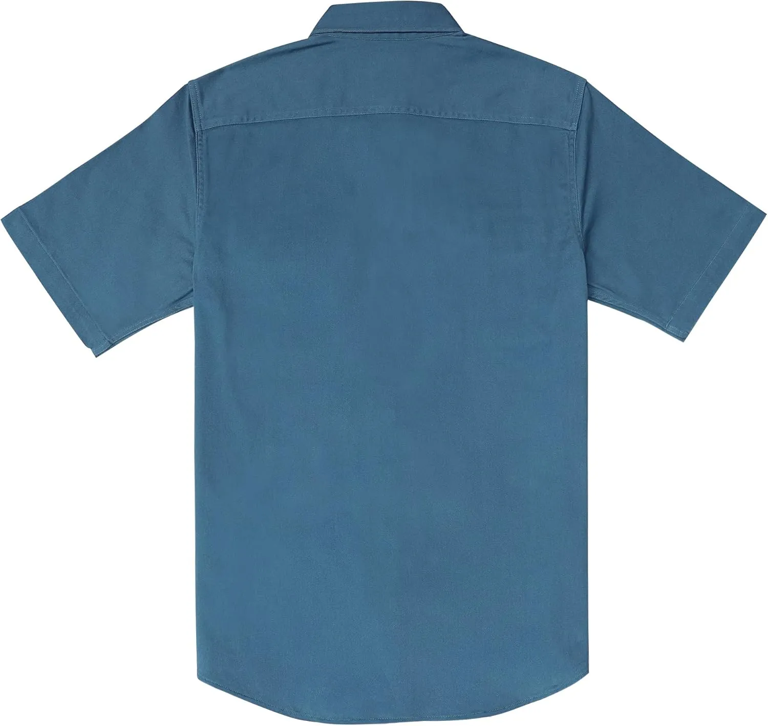DubinikMens Short Sleeve Button Down Shirts Denim Short Sleeve Shirt Men Two Pocket Western Soft Work Casual Denim Shirt