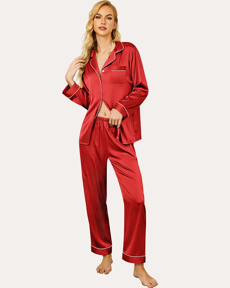 Ekouaer Classic Satin Pajama Set (US Only)
