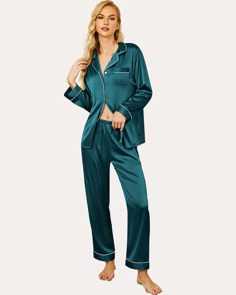 Ekouaer Classic Satin Pajama Set (US Only)