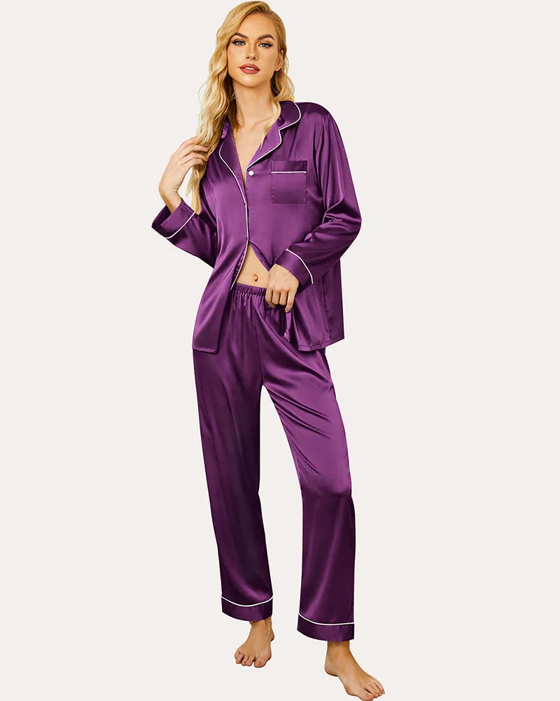 Ekouaer Classic Satin Pajama Set (US Only)