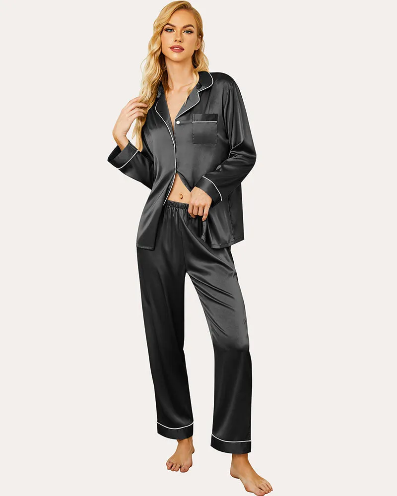 Ekouaer Classic Satin Pajama Set (US Only)