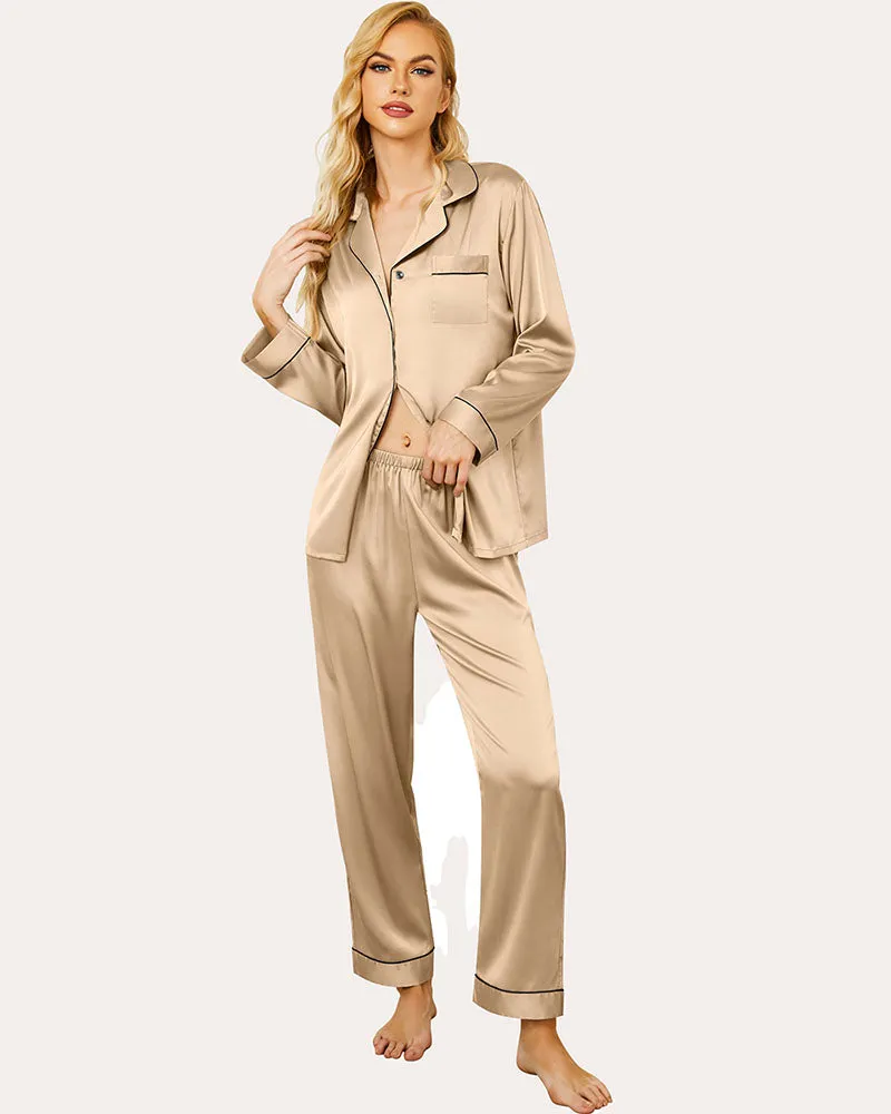 Ekouaer Classic Satin Pajama Set (US Only)