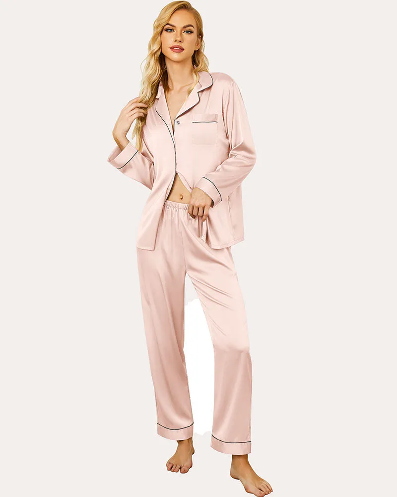 Ekouaer Classic Satin Pajama Set (US Only)