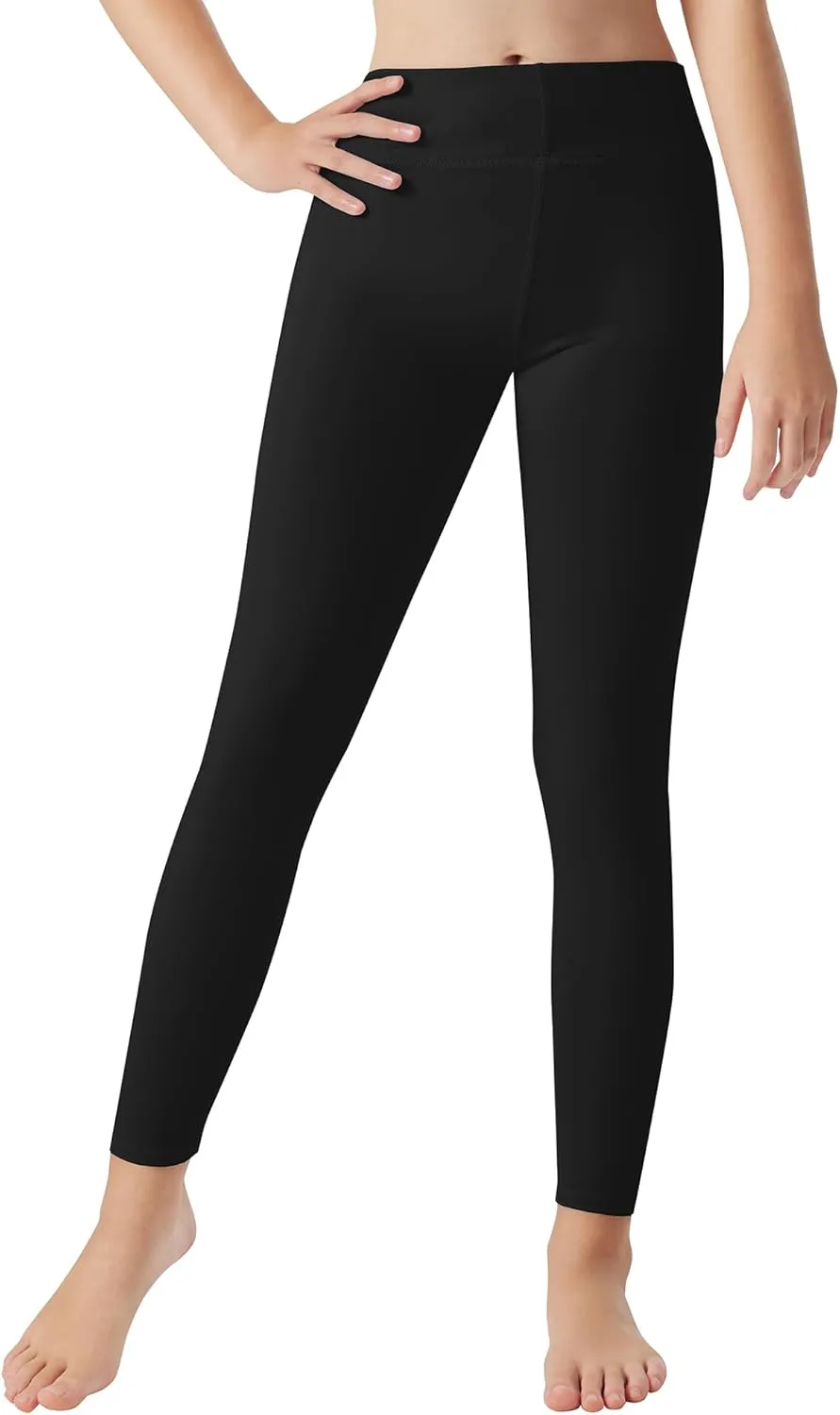 Girls Athletic Leggings High Waisted Kids Yoga Dance Pants Teen Soft Workout Running Sport Compression Tights