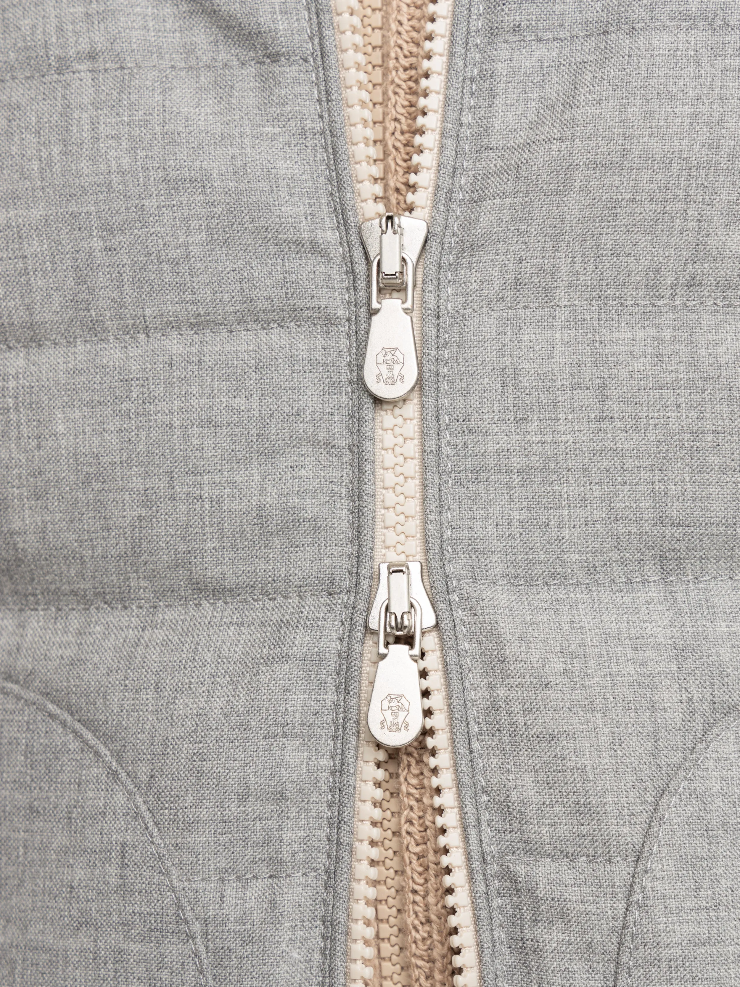 Grey Wool Fresco Lightweight Down Vest