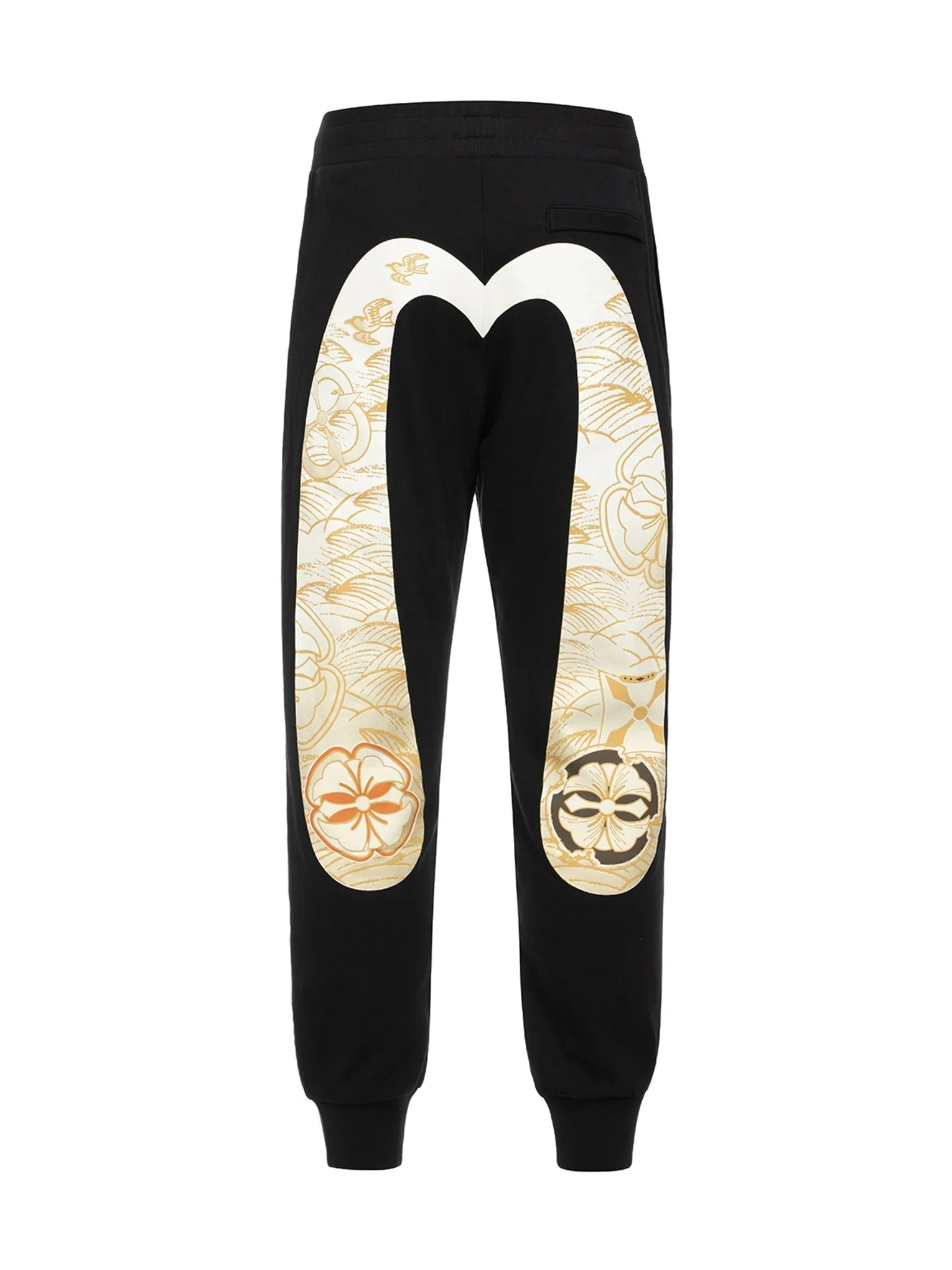 Hanafuda Pattern Daicock Print Regular Fit Sweatpants