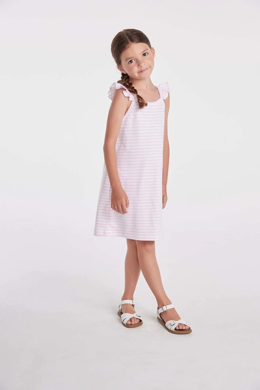 Harbor Dress - Light Pink Stripe