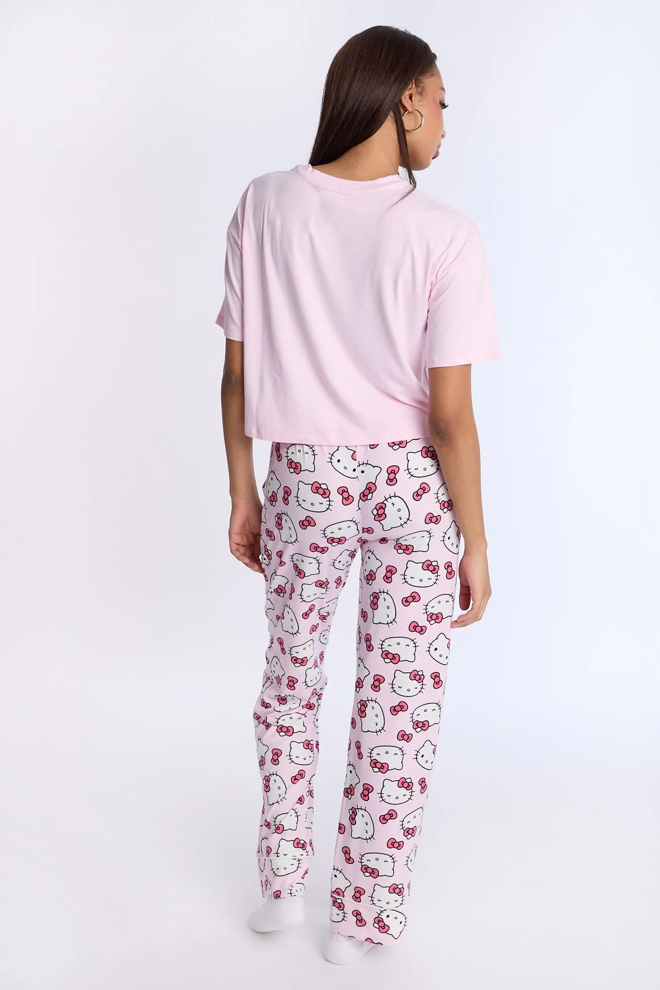 Hello Kitty Super Soft Pajama Tee And Pants 2-Piece Set