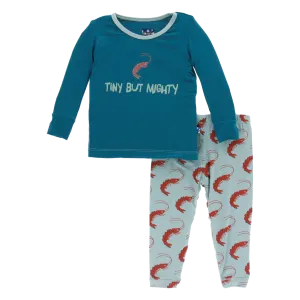 Jade Shrimp Long Sleeve Pj Set