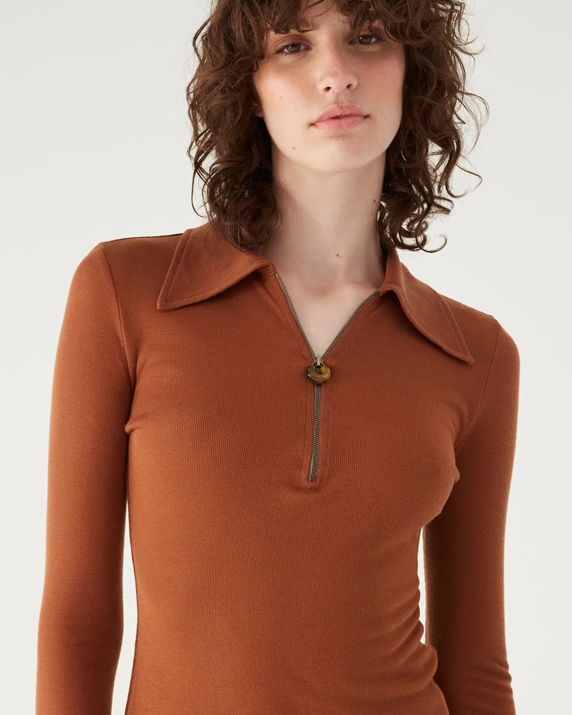 Jasmine Top Tencel Chestnut