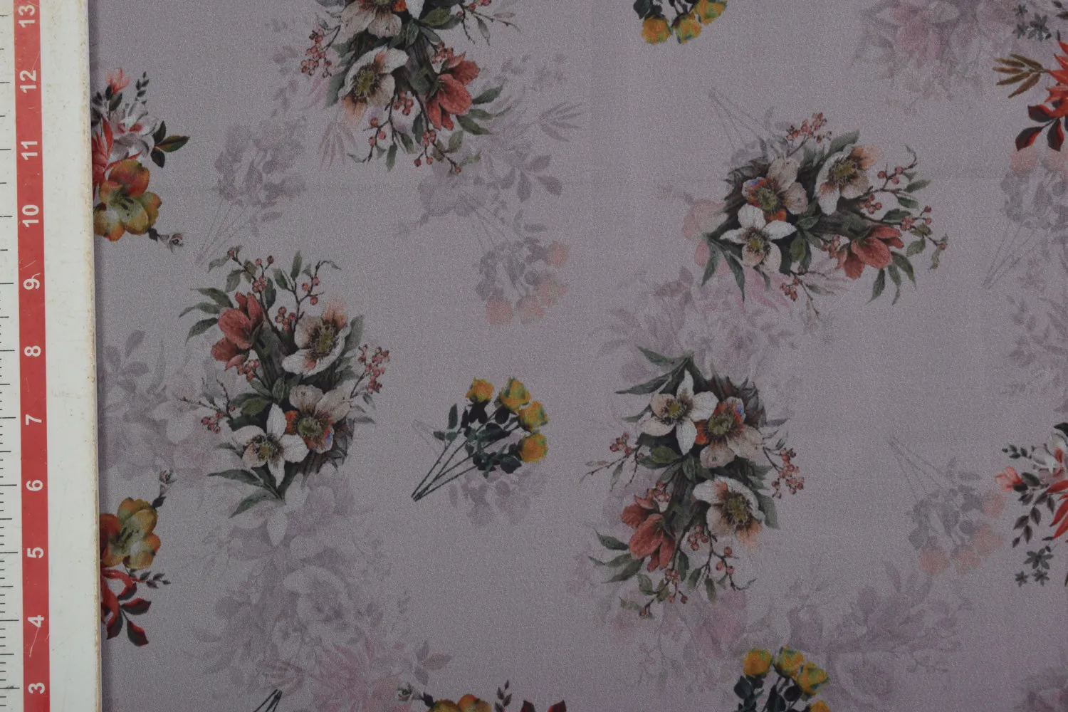 Light Purple Printed Georgette Fabric