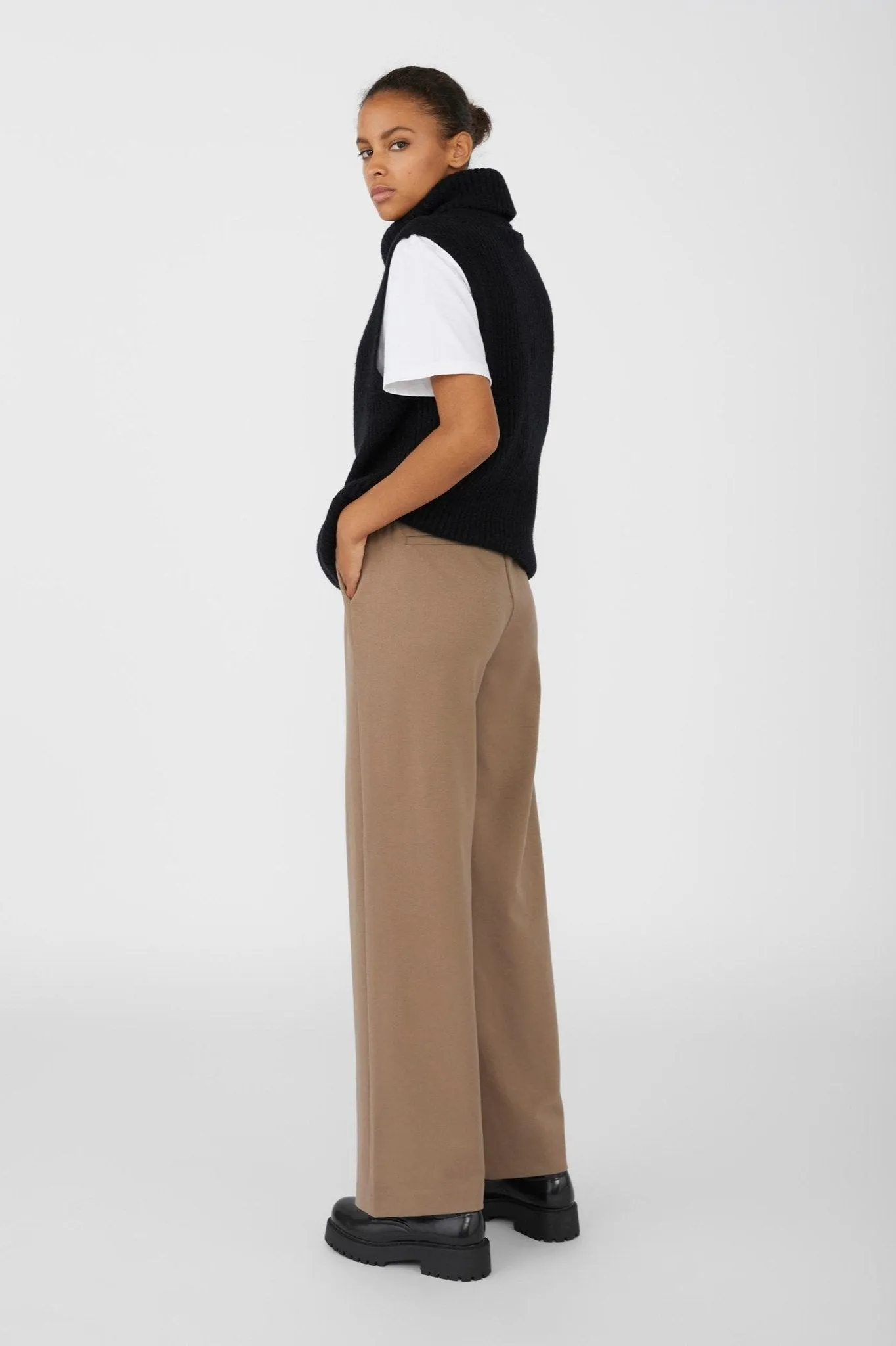 Lisa Wide Trousers - Brown