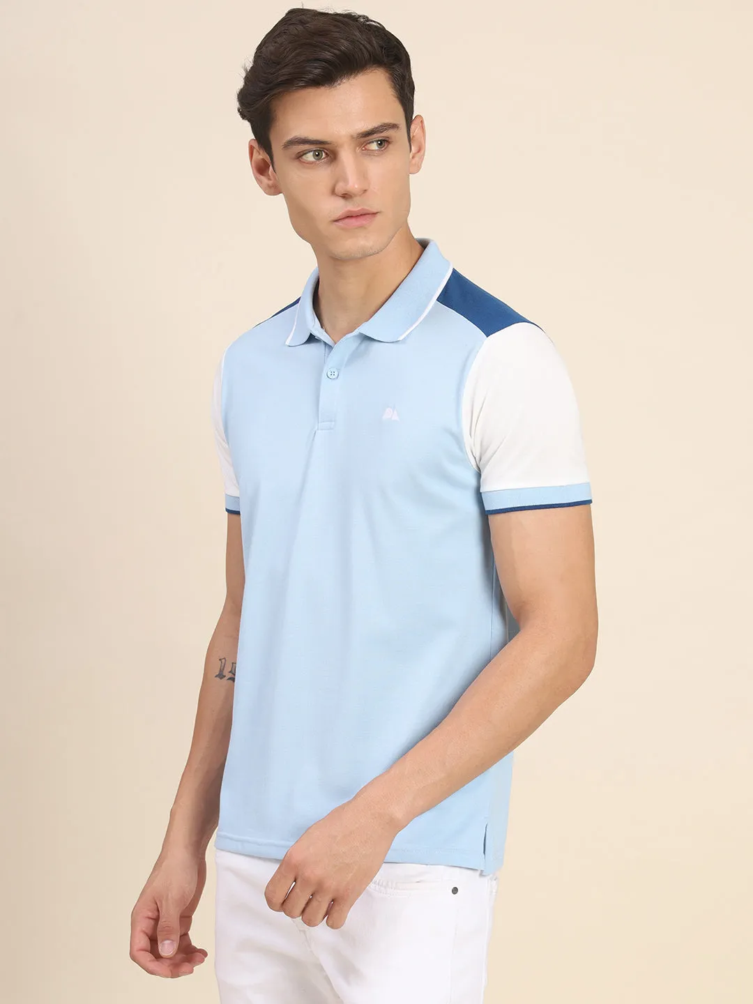 Men's Blue Tshirts Wardrobe Essentials Soft And Stretchy Fabric