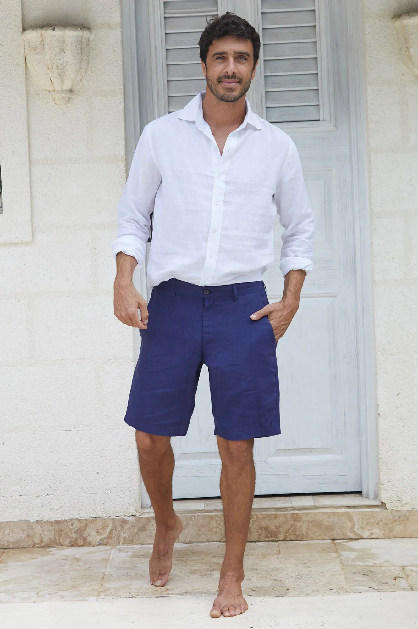 Men's Linen Shirt | White