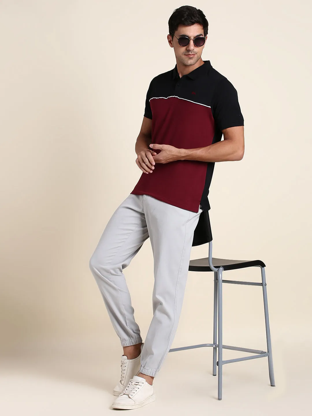Men's Soft And Stretchy Fabric Black Casual Polo Tshirt