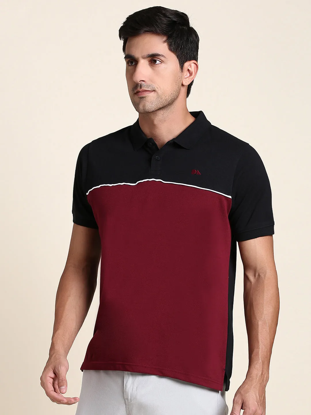 Men's Soft And Stretchy Fabric Black Casual Polo Tshirt
