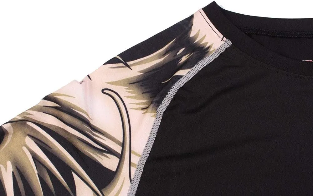 Men's Soft Fit Long Sleeve Workout Rashguard Cool Dry Compression Fitness Shirt