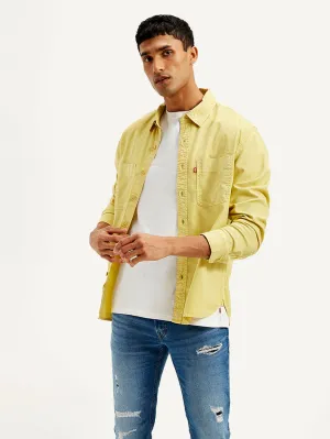 Men's Solid Overdyed Relaxed Fit Shirt