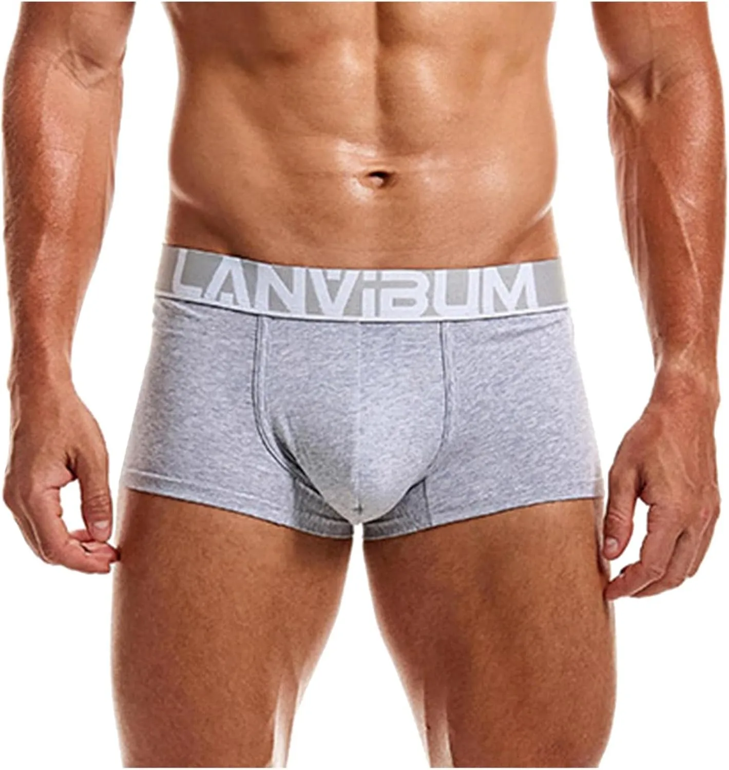 Mens Underwear with Pouch Men's Underwear Soft Viscose Boxer Briefs, Tagless Mens Boxer Briefs with Pouch Underpants
