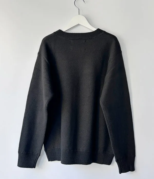 MHL./PURE WOOL KNIT (CHARCOAL)