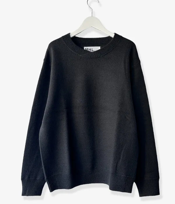MHL./PURE WOOL KNIT (CHARCOAL)