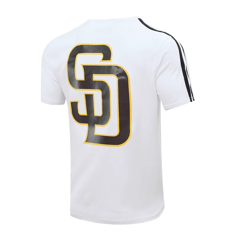 MLB SAN DIEGO PADRES LOGO PRO TEAM MEN'S TAPING TOP (WHITE/BLACK)