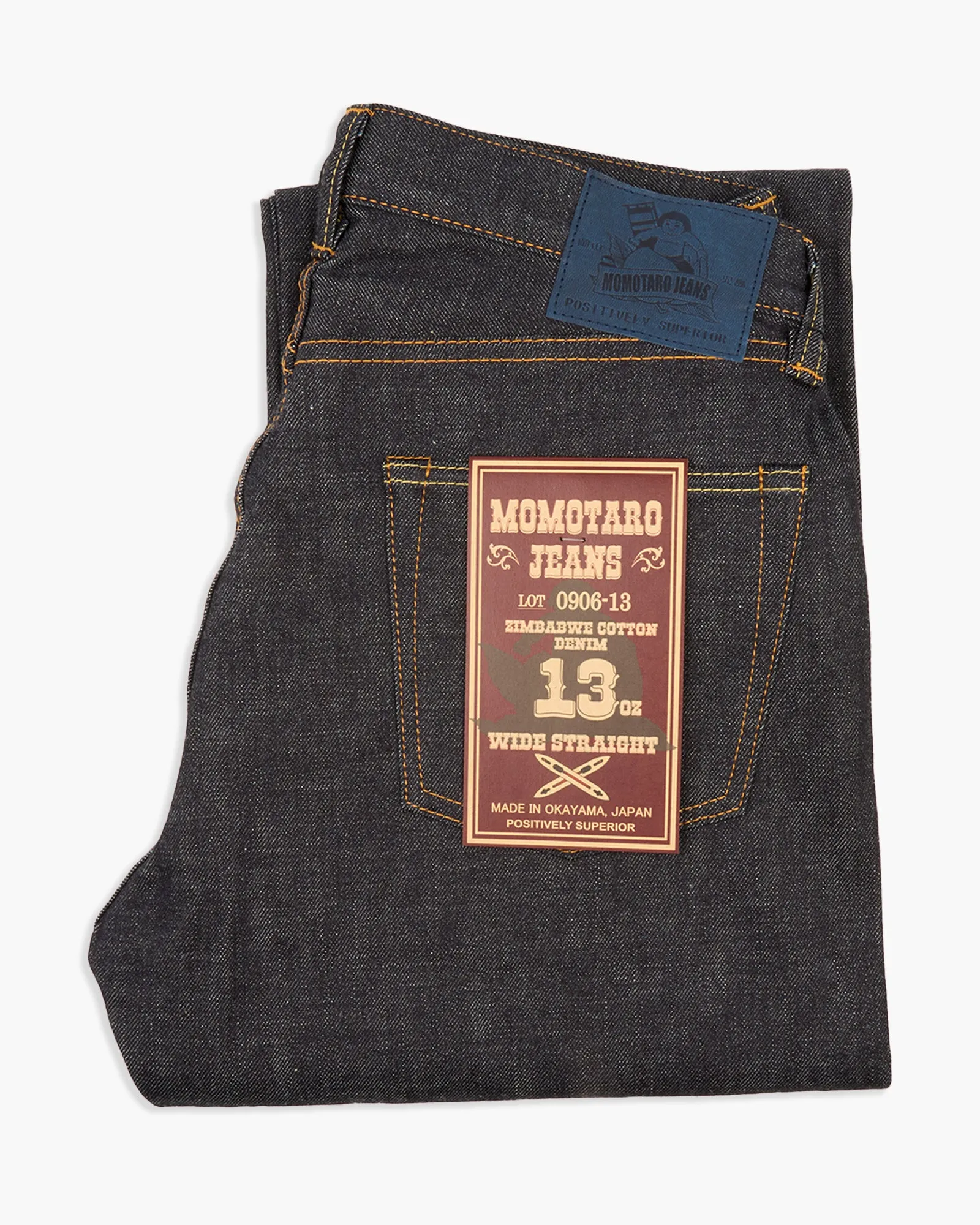 Momotaro 0906-13 Classic Straight Mens Jeans - 13oz Zimbabwe Cotton Indigo Selvedge Denim