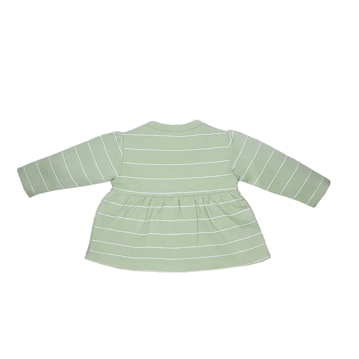 My Milestones T-shirt Full Sleeves Grey Striped / Sage Green Striped - 2 Pc Pack